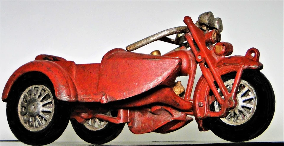 Harley Davidson Tether Motocicleta Enano Bicicleta de Carrera Coche 1920 Corredor Motor Dorado Foto 4 de 4