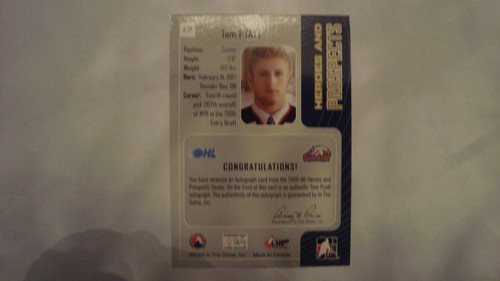 2005 06 IN THE GAME HEROES AND PROSPECTS A-RP RYAN PARENT AUTOGRAPH - Picture 10 of 10