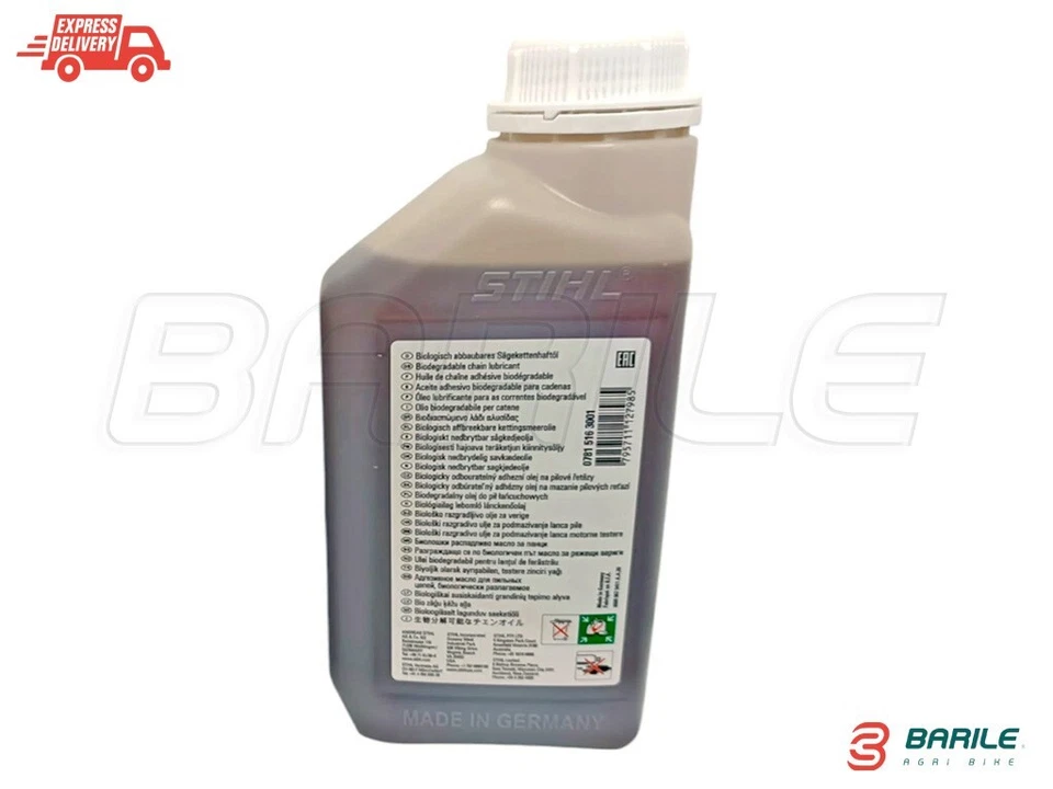 Olio Catena Lubrificante Protettivo STIHL BIOPLUS Motosega 1 Litro - Immagine 2 di 4