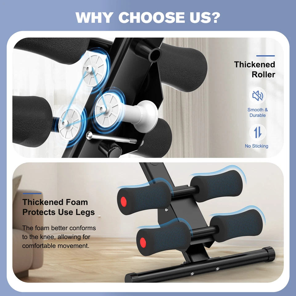 AB Workout Machine Abdominal Trainer Foldable Ab Cruncher Strength Training - Image 4 of 4