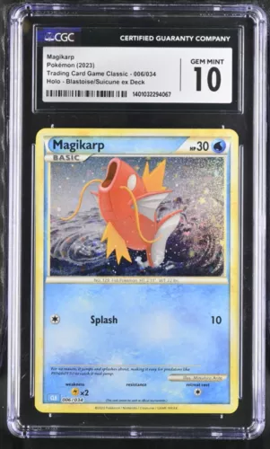 CGC 10 Gem Mint  Magikarp CLB 006/034 TCG Classic Collection Holo Pokemon Card