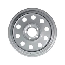 Silver Modular 5,Lug Trailer Wheel, 15" Diameter, 5" Width, 4.5" Bolt Circle