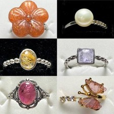 925 Sterling Silver Adjustable Ring with Gemstone-GREAT GIFT