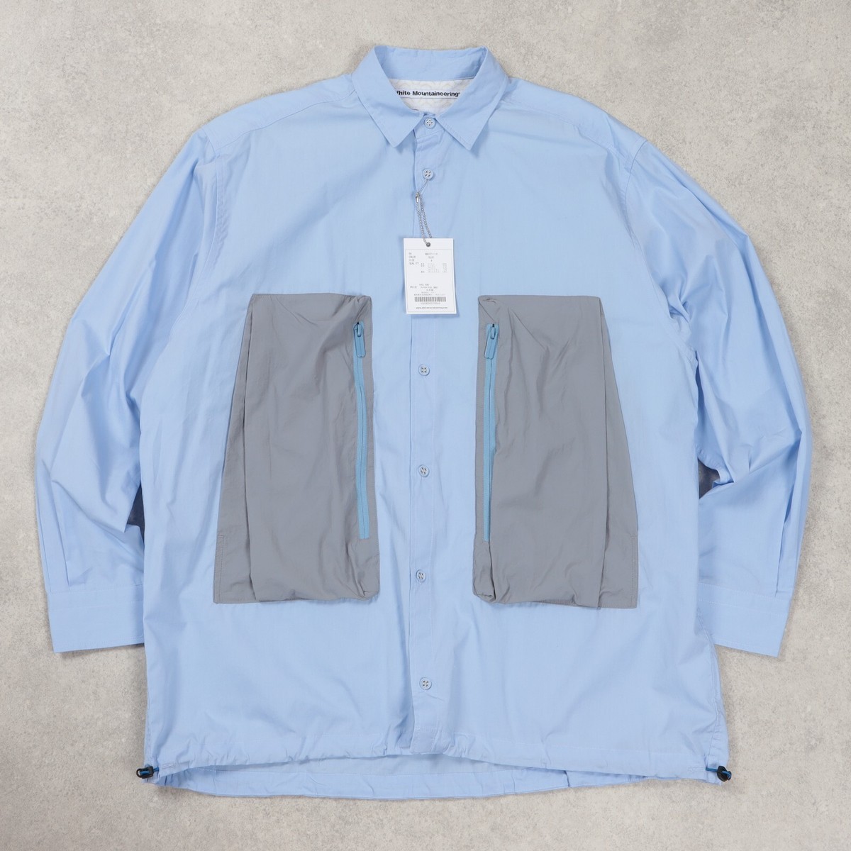 WHITE MOUNTAINEERING SHIRT WITH LARGE POCKETS IN BLUE SIZE 4/XL | eBay