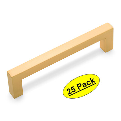 *25 Pack* Cosmas Cabinet Hardware Brushed Gold Modern Handle Pulls #14777-89BG