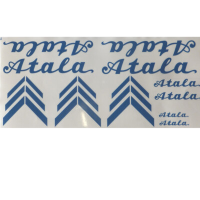 Kit Stickers Vintage Atala Pour Vélo - Autocollants D'origine De Fano Noirs Brillants