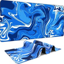 Fluid Pattern Marbled Design Large Gaming Mouse Pad for Desk-Size XL-35.5"L 15.8