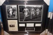 ROGER BANNISTER CHRIS CHATAWAY CHRIS BRASHER SIGNED MONTAGE