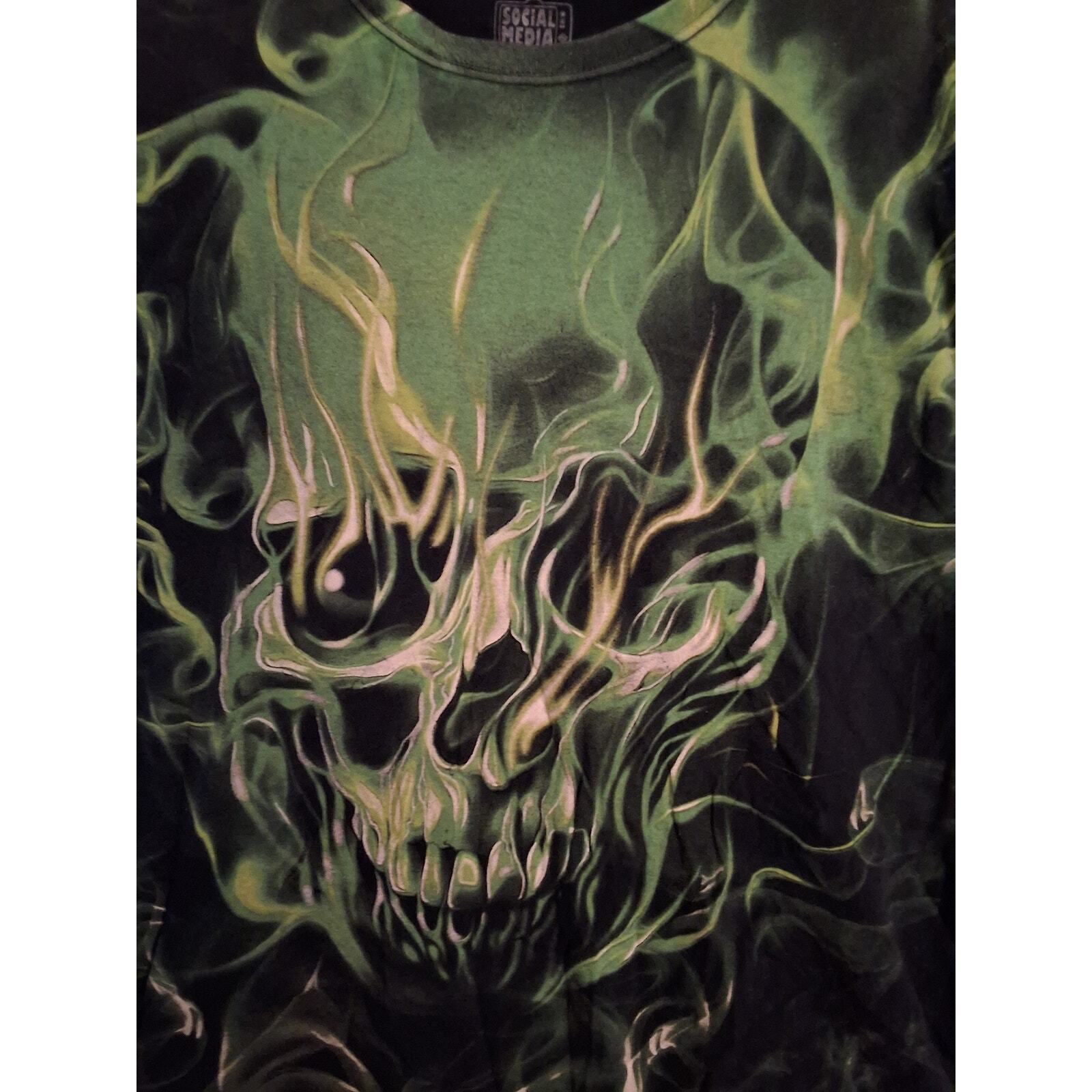 ALTRA MAGLIETTA TESCHIO FUMANTE VERDE E NERO XL