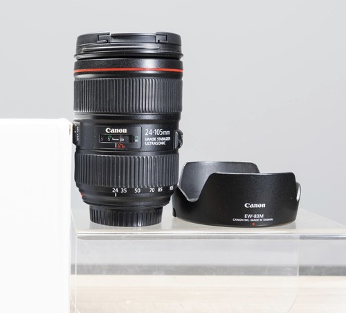 Canon EF 24-105mm F4 L II USM Professional Wide Angle Zoom Lens w/hood TESTED!