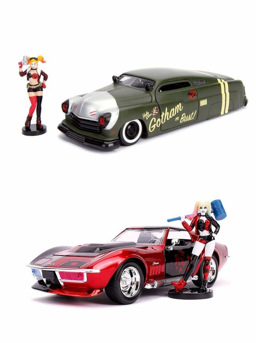 HARLEY QUINN DIECAST TOY CAR PACKAGE - TWO 1/24 SCALE