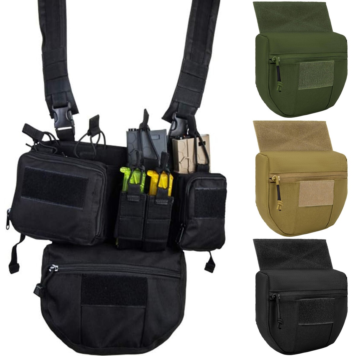 Tactical Drop Pouch Utility Tool Dangler Organizer Dump Pouch Vest