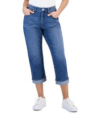 Style Co Petite Mid-Rise Curvy-Fit Roll Cuff Capri Jeans, 8P