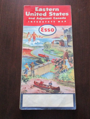 1956~ Esso ~ Eastern United States~ Road Map