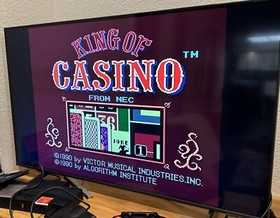 TurboGraphx-16 King Of Casino Video Game HuCard in Original Case Tested