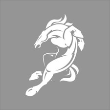 Denver Broncos 5 NFL Team Logo 1 Color Vinyl Decal Sticker Window Car Wall