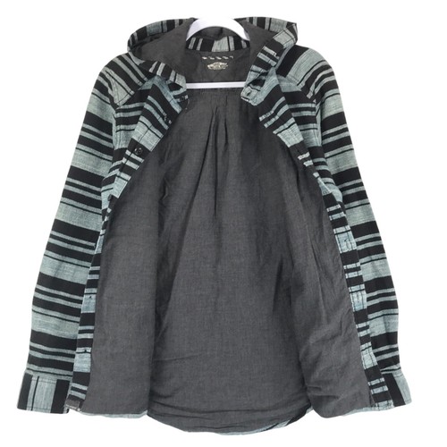Sudadera con capucha forrada Vans Baja con botones para hombre S azul negro algodón 4 bolsillos manga larga - Imagen 3 de 9