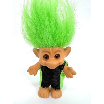 Vintage Lucky Troll Doll IMM Forest Troll Green Hair Brown Eyes | eBay
