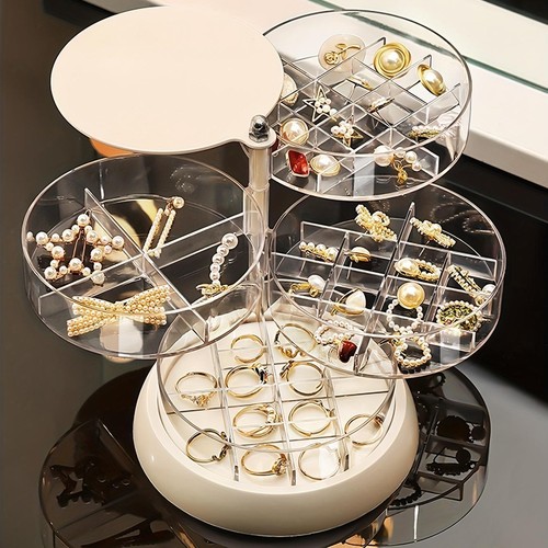 Organizer Scatola Gioielli Plastica 5 Strati Collana Rotonda Multicolore Moderna Media - Foto 17 di 26