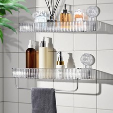 Shower Caddy Suction Cup,2 Pack Shower Shelf for Bathroom Storage,No Drilling