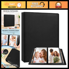 Large Capacity 8x10 Photo Album, 168 Pockets for Family  Wedding Photos, Leathe
