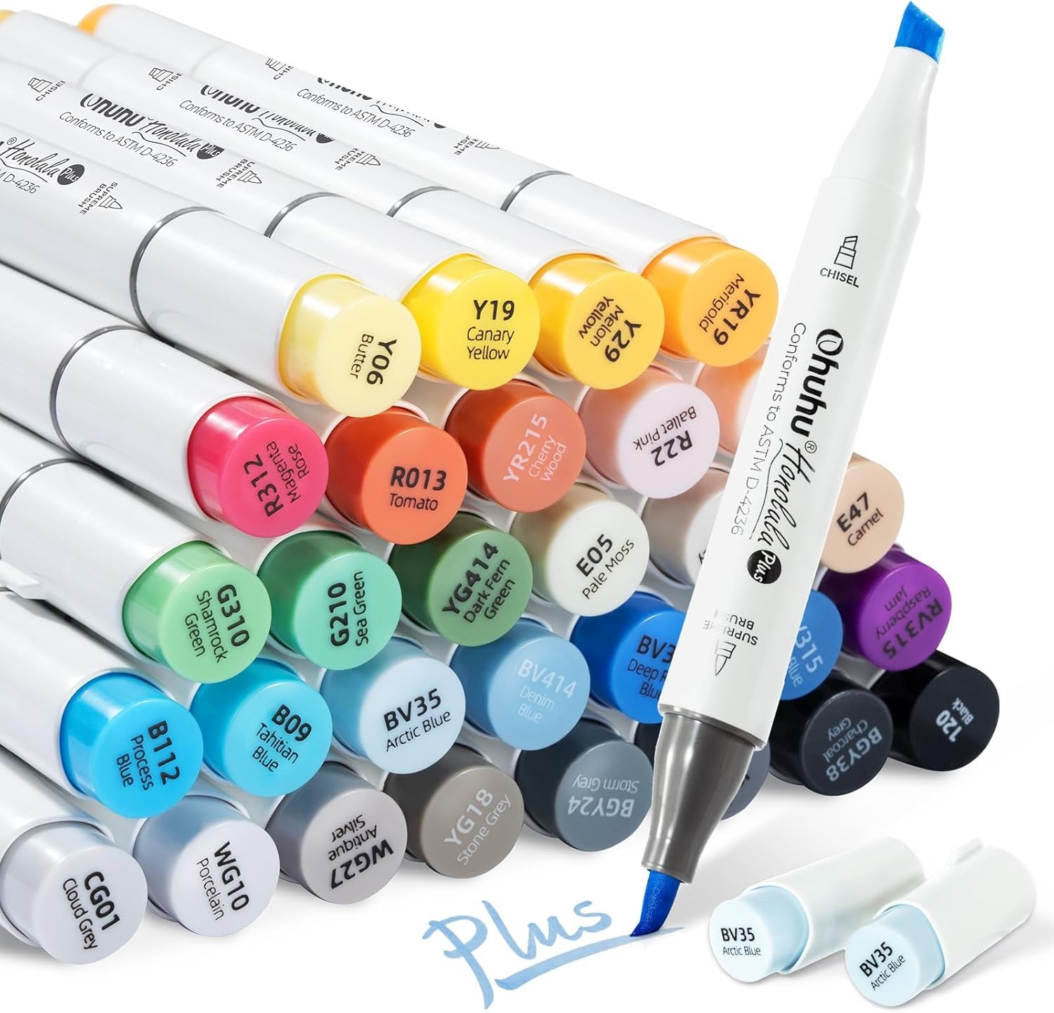 36-color Supreme Brush& Chisel Dual Tips Alcohol-based- Refi