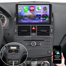 4+64G Autoradio Für Mercedes Benz C-Klasse W204 S204 Android 15 Carplay GPS NAVI