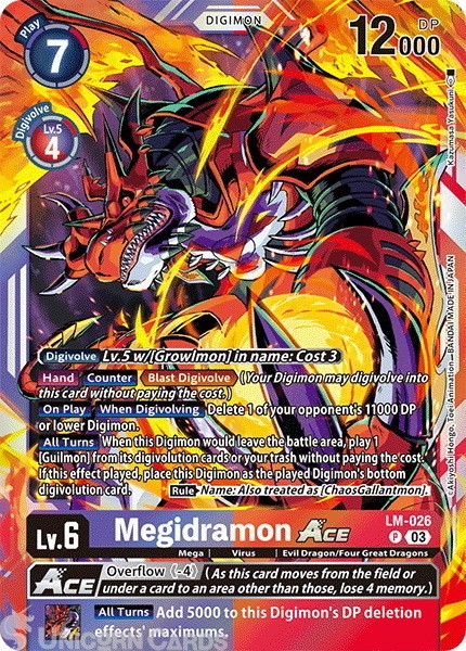 LM-026 Megidramon ACE : Promo Digimon Card : Special Limited Set
