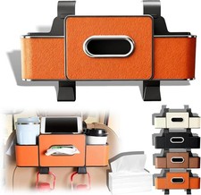 Multifunctional Car Seat Back Storage Box,3-in-1 Car Backseat Organizer with Cup