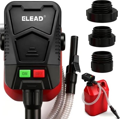 Battery-Powered Fuel Transfer Pump - 3.2 GPM No Spill Portable Gas Can siphon...