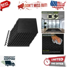 Puzzle Exercise Mat ½ inch, EVA Interlocking Foam Floor Tiles for Home Gym