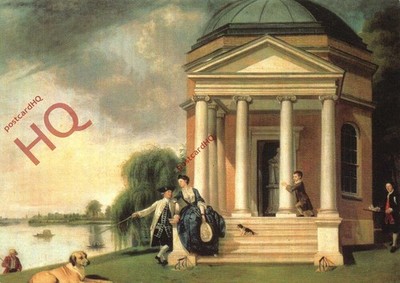 Ansichtskarte>>J. Zoffany, Mr. & Mrs. Garrick am Shakespeare-Tempel