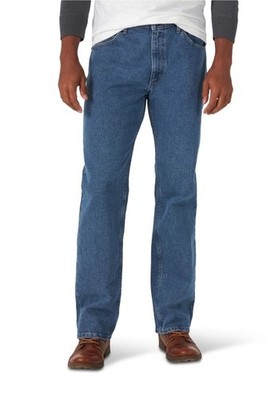 New Men s Wrangler Five Star Heritage Regular Fit Stretch Blue Jeans Size 48x30