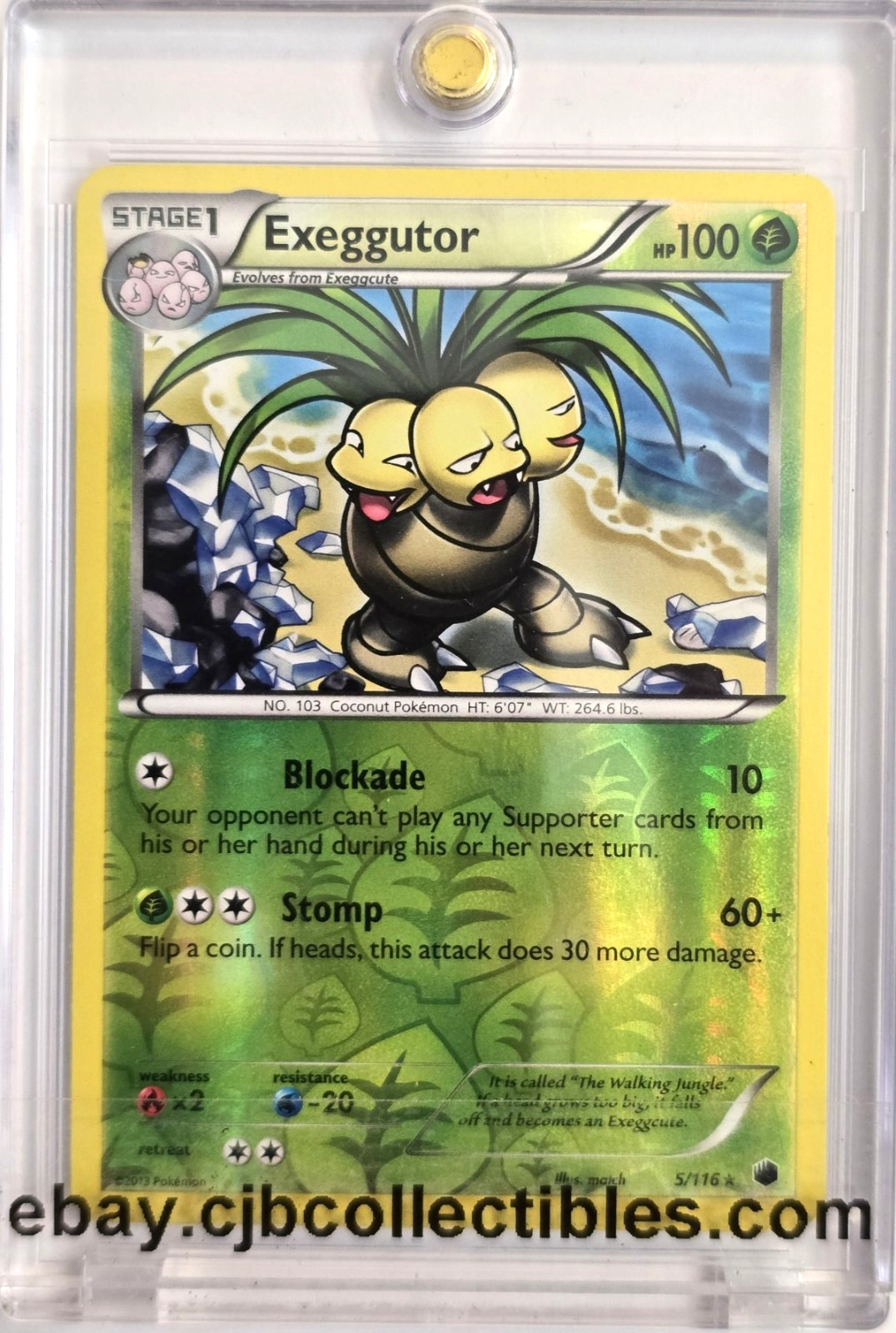 Pokémon EXEGGUTOR 5/116 Reverse Holo Rare Plasma Freeze - Light Play 🍒