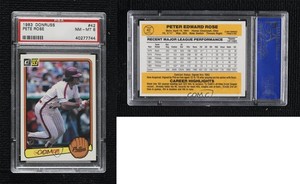 1983 Donruss Pete Rose #42 PSA 8
