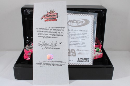 KEVIN HARVICK 2011 AUTOGRAPH WHITE GOLD ELITE #29 RHEEM PINK CHEVY /24 MADE RARE - Picture 13 of 16