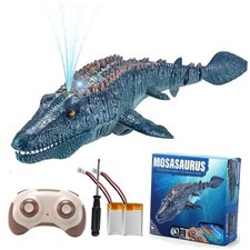2.4G Dinosaur Toys for Kids - High Simulation Mosasaurus RC Boat with Light