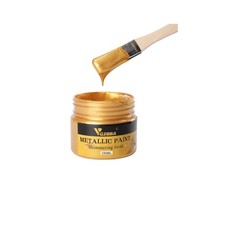 Acrylic Paint Metallic Gold, Non Toxic, Non Fading, 100ml Gold Leaf Paint for...