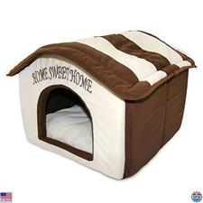 Cozy Cream Portable Indoor Pet House for Cats  Small Dogs   Easy Assembly 