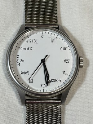The Geek Watch Math Equation Dial Quartz Watch 42mm Mesh Bracelet Runs