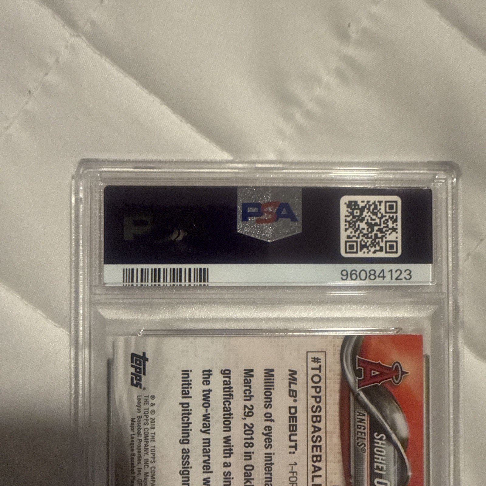 SHOHEI OHTANI PSA 10 2018 TOPPS UPDATE #US285 ROOKIE RC ANGELS view 3