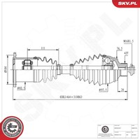 Esen SKV Antriebswelle Gelenkwelle FüR Audi A4 Avant 8W5 B9 2.0 TDI 8WD
