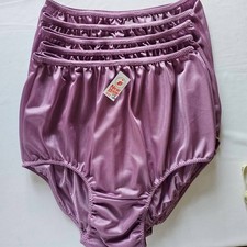6 Plus Underwear Woman Man Nylon Comfort Panties Briefs High Waist 42"-48"Purple