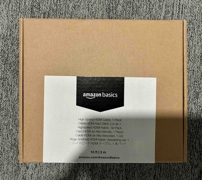 Amazon Basics HDMI Cable - 10 ft / 3 m, 4K@60Hz, HDMI 2.0 (18Gbps), Black