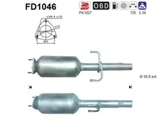 AS DPF Rußpartikelfilter Dieselpartikelfilter FD1046 Cordierit für FORD KA RU8