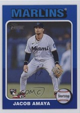 2024 Topps Heritage High Number Dark Blue Border Jacob Amaya #626 1cc0