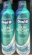 Oral-B Gum Detoxify Mouthwash Special Care Rinse Mild Mint. 2 x 16oz. Exp: 5/27