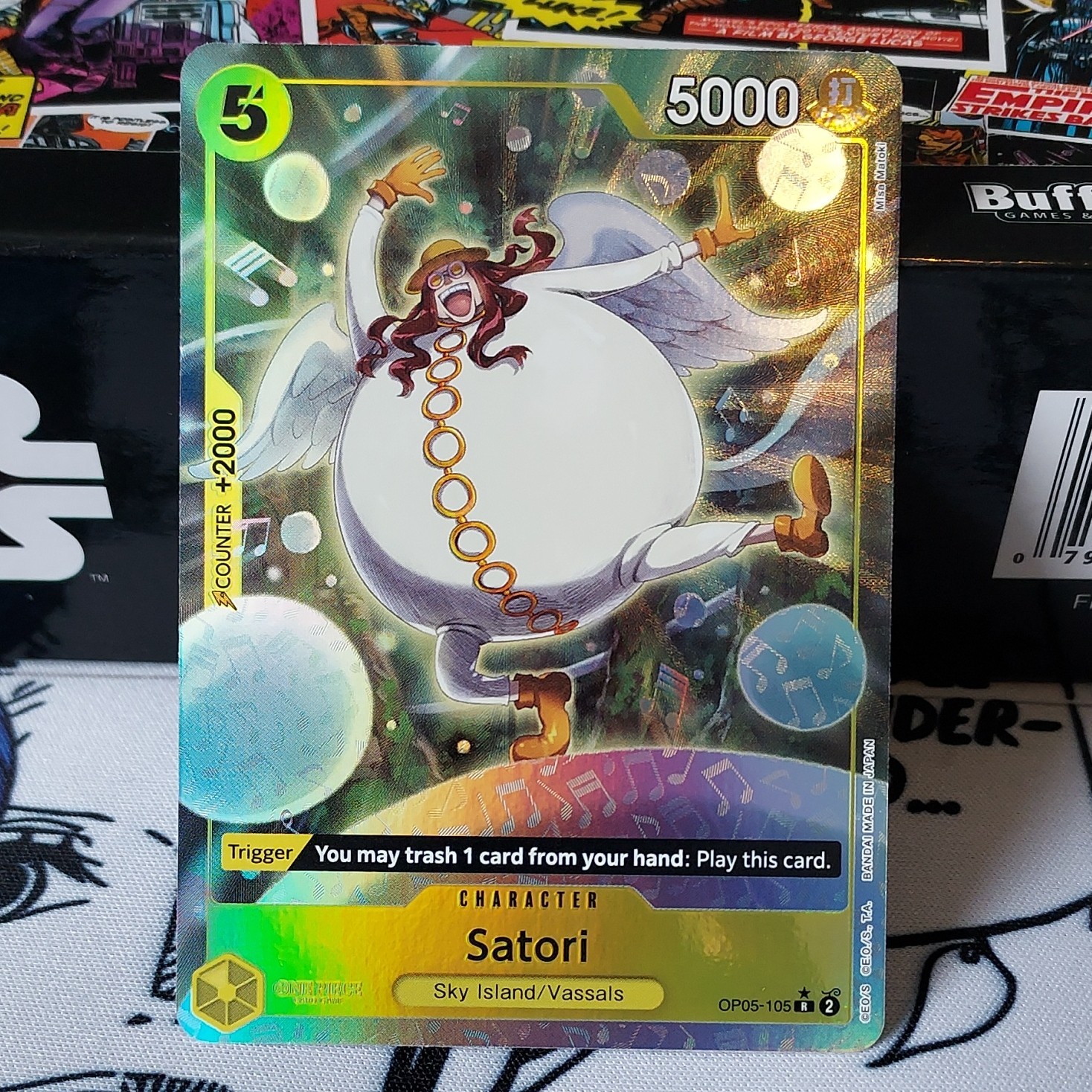 Namco Satori OP05-105 Rare Holo Full Art Premium Booster Character 5000 Power