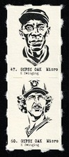 JOSE MENDEZ - ROBIN YOUNT Uncut 2-Card Panels RARE MICRO Cards