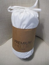 Hypoallergenic 3-Piece White Microfiber Premium Twin XL Sheet Set ienjoy